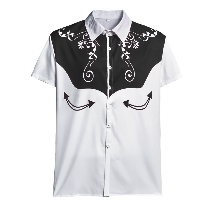 Chemise boutonnée à imprimé floral western vintage pour homme - image 15