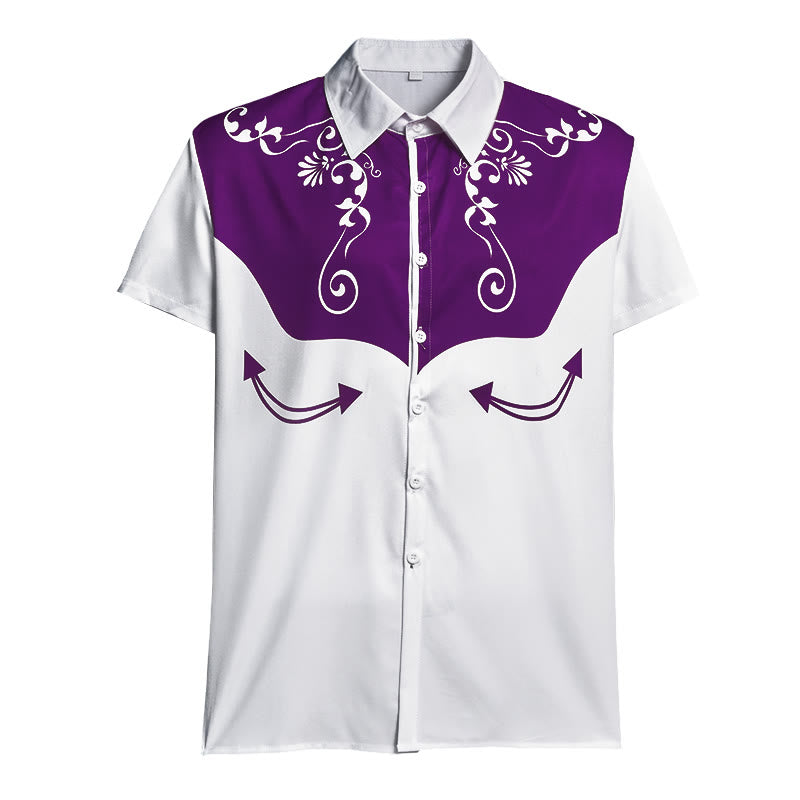 Chemise boutonnée à imprimé floral western vintage pour homme - image 16