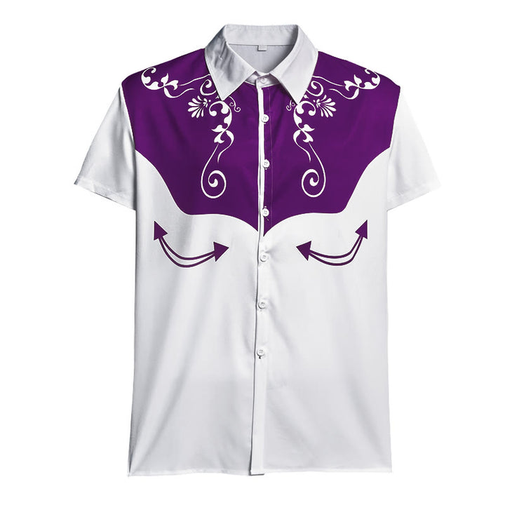 Chemise boutonnée à imprimé floral western vintage pour homme - image 16