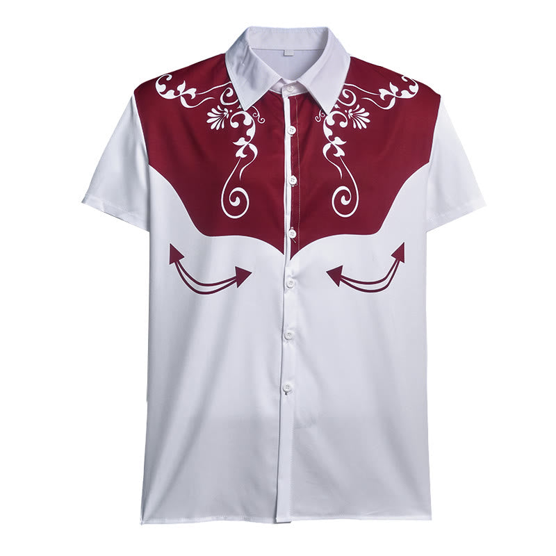 Chemise boutonnée à imprimé floral western vintage pour homme - image 13