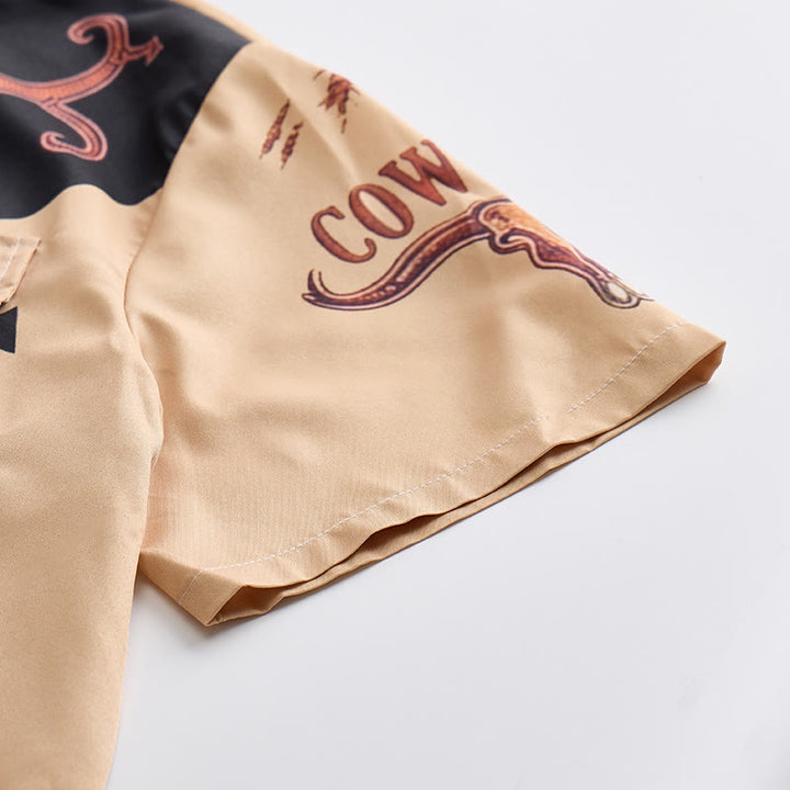 Chemise décontractée pour homme à motif western ethnique cowboy - image 8