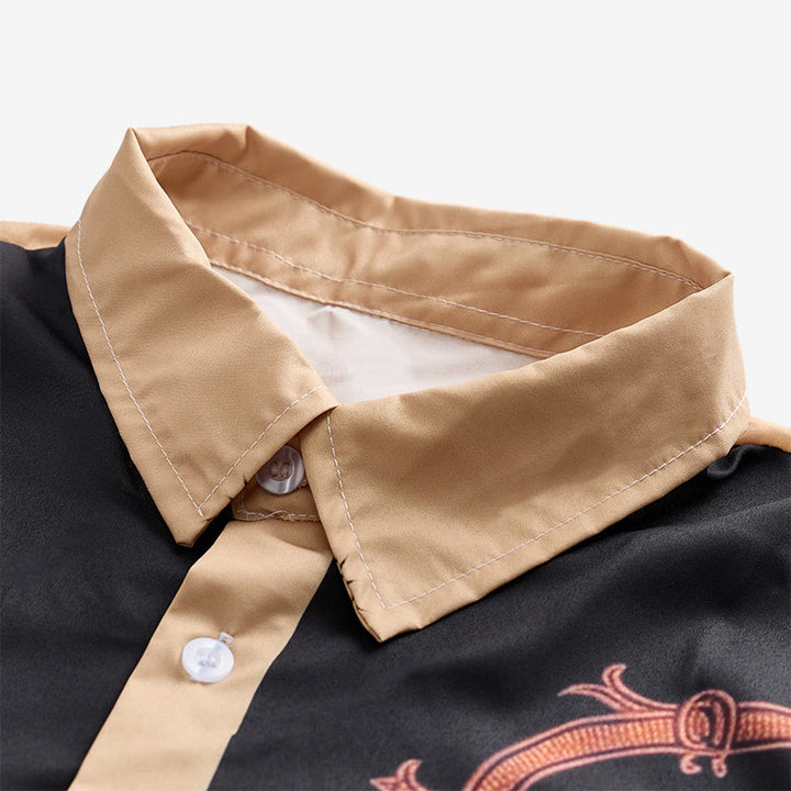 Chemise décontractée pour homme à motif western ethnique cowboy - image 4