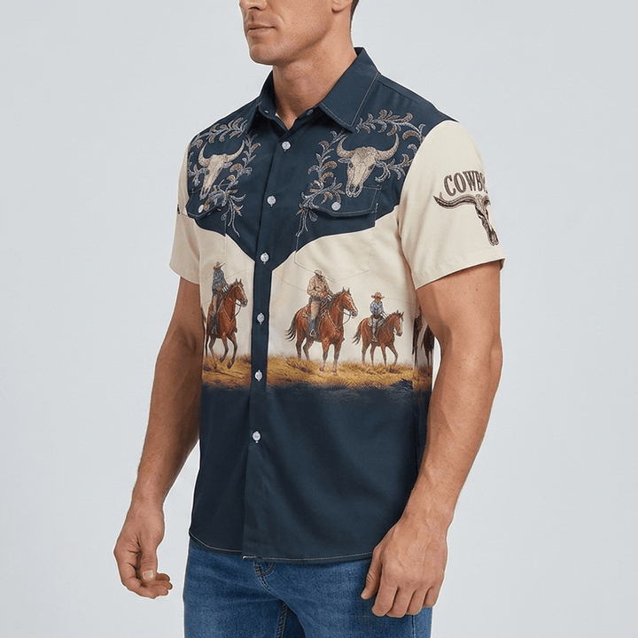 T-shirt western pour homme, style rodéo, cowboy et musique country - image 3