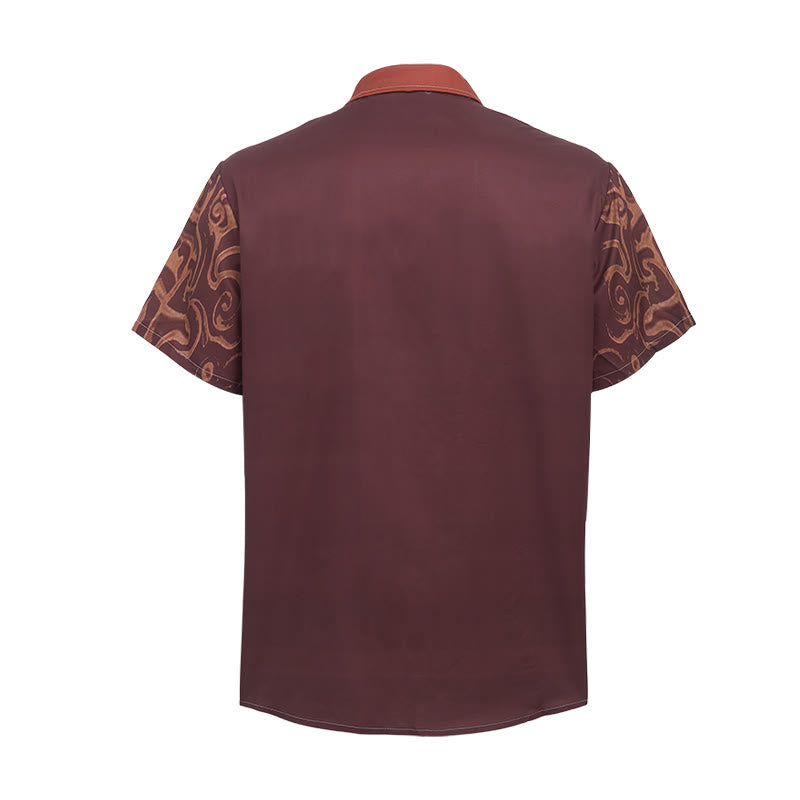 Chemise de cowboy western vintage pour homme, imprimé selle vieillie, style streetwear. - image 9