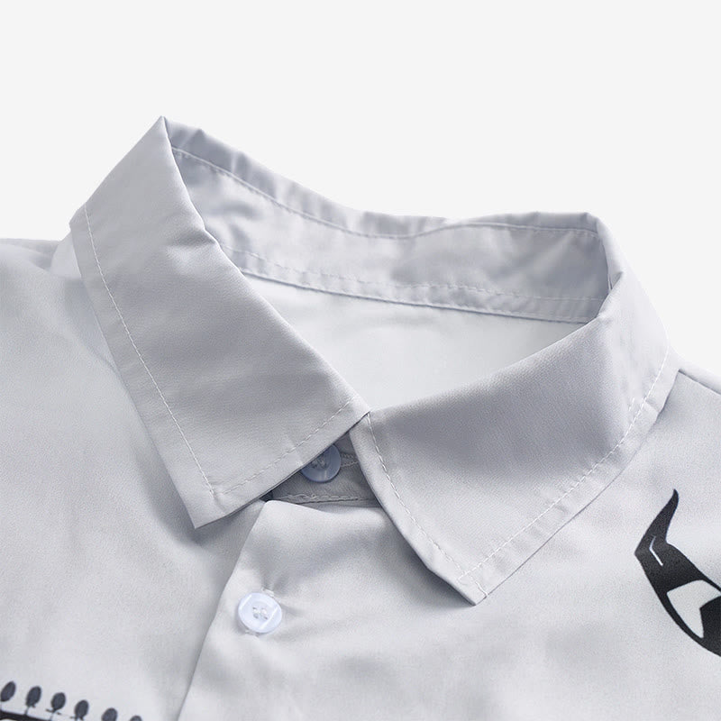 Chemise streetwear homme à imprimé crâne de taureau tribal aztèque western - image 4