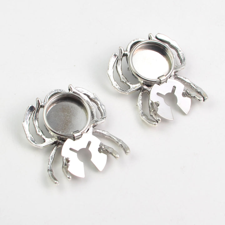 1 paire de couvre-boutons de chemise à pression en forme d'araignée nocturne - image 3