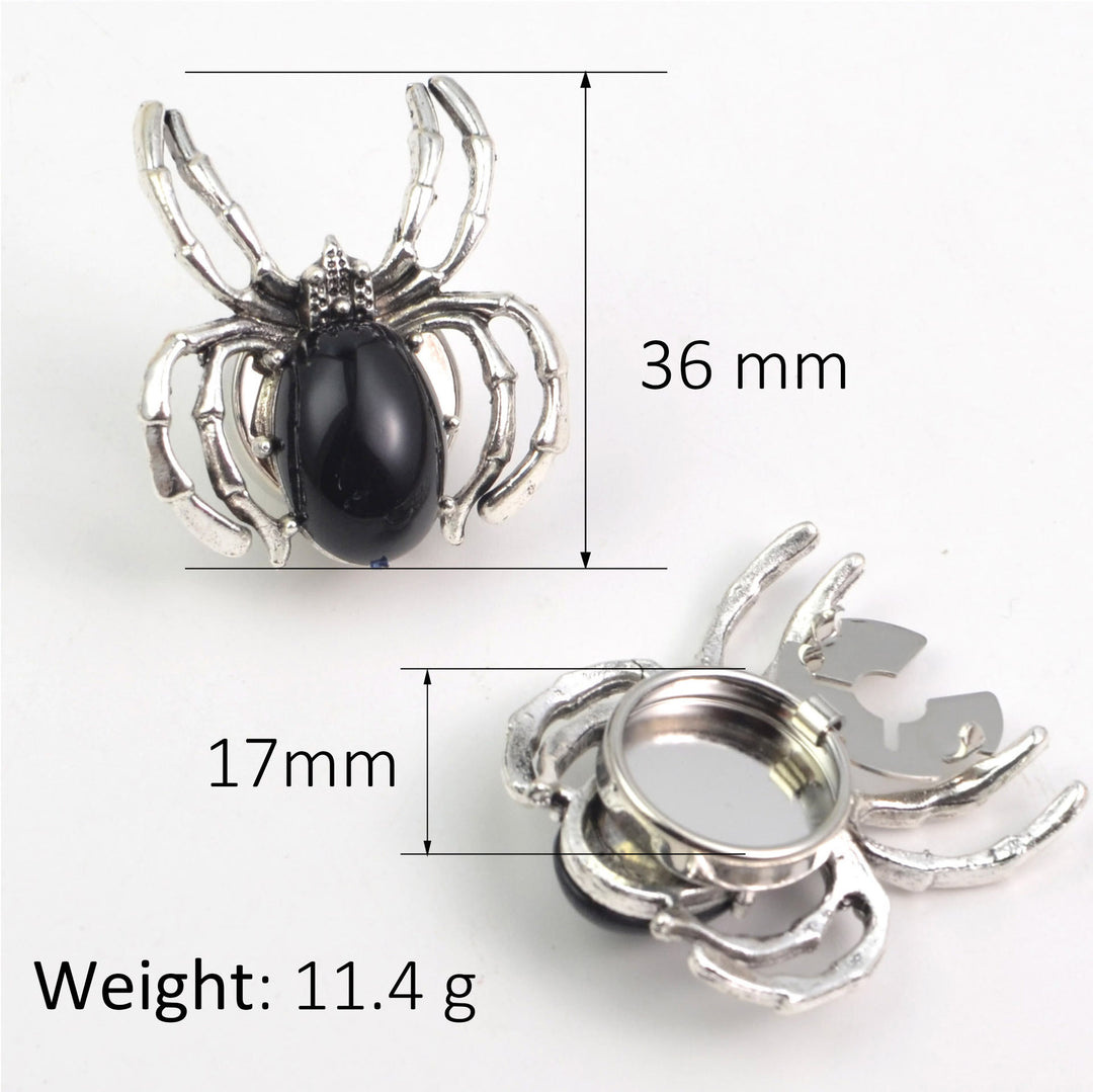 1 paire de couvre-boutons de chemise à pression en forme d'araignée nocturne - image 4