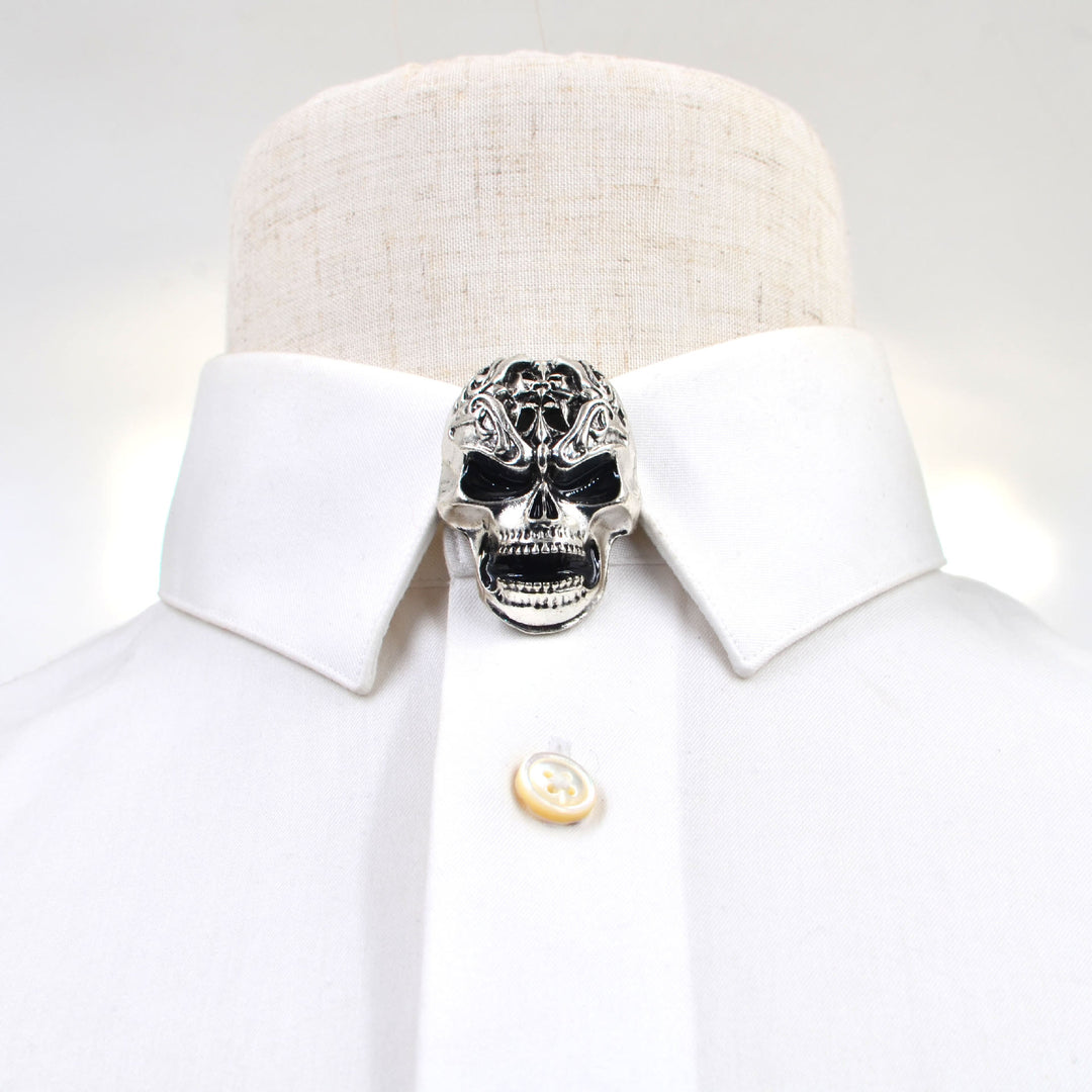 1 paire de couvre-boutons de chemise à pression Vanitas Skull - image 3