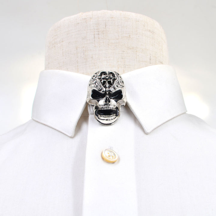 1 paire de couvre-boutons de chemise à pression Vanitas Skull - image 3