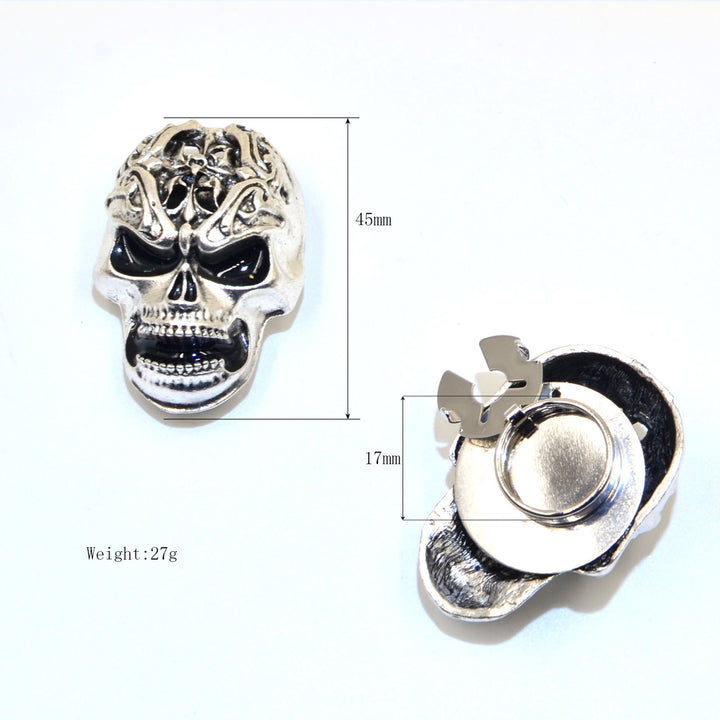 1 paire de couvre-boutons de chemise à pression Vanitas Skull - image 4