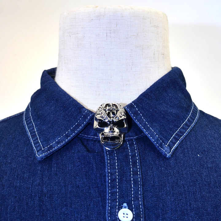 1 paire de couvre-boutons de chemise à pression Vanitas Skull - image 0