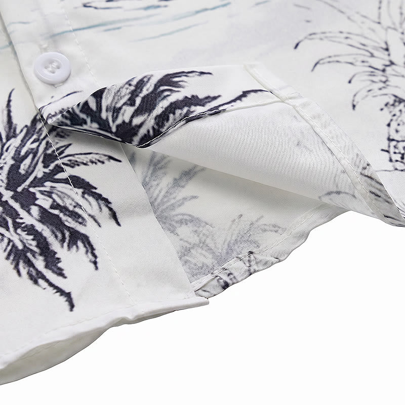 Chemise à manches courtes pour homme, imprimé île tropicale, idéale pour les vacances d'été. - image 7