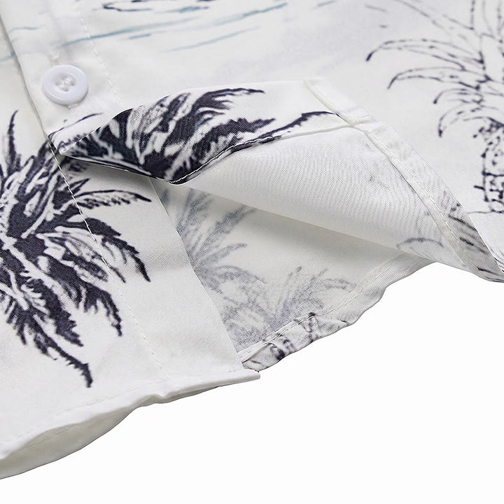 Chemise à manches courtes pour homme, imprimé île tropicale, idéale pour les vacances d'été. - image 7