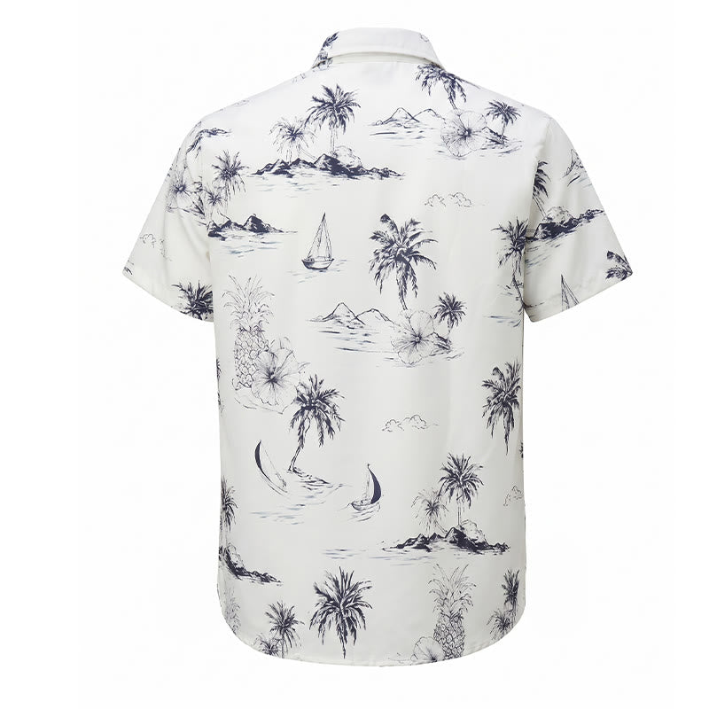 Chemise à manches courtes pour homme, imprimé île tropicale, idéale pour les vacances d'été. - image 10