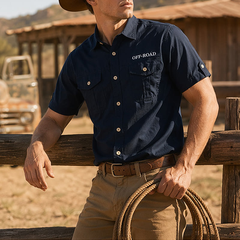Chemise de travail tactique militaire tout-terrain pour homme en coton - Marine - 5XL - image 6