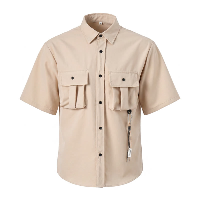 Chemise de travail utilitaire surdimensionnée pour homme avec bandoulière amovible - image 9