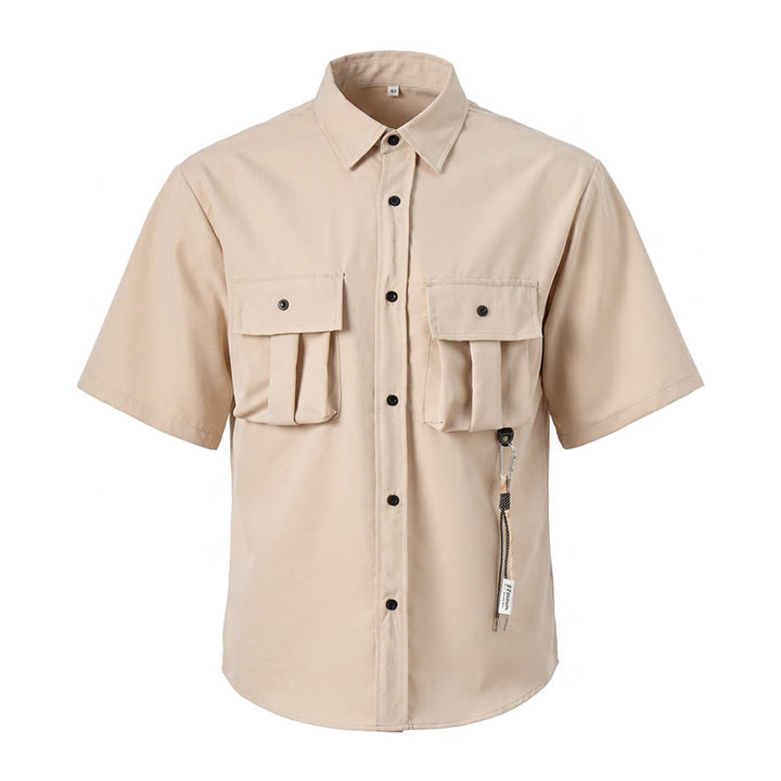 Chemise de travail utilitaire surdimensionnée pour homme avec bandoulière amovible - image 9