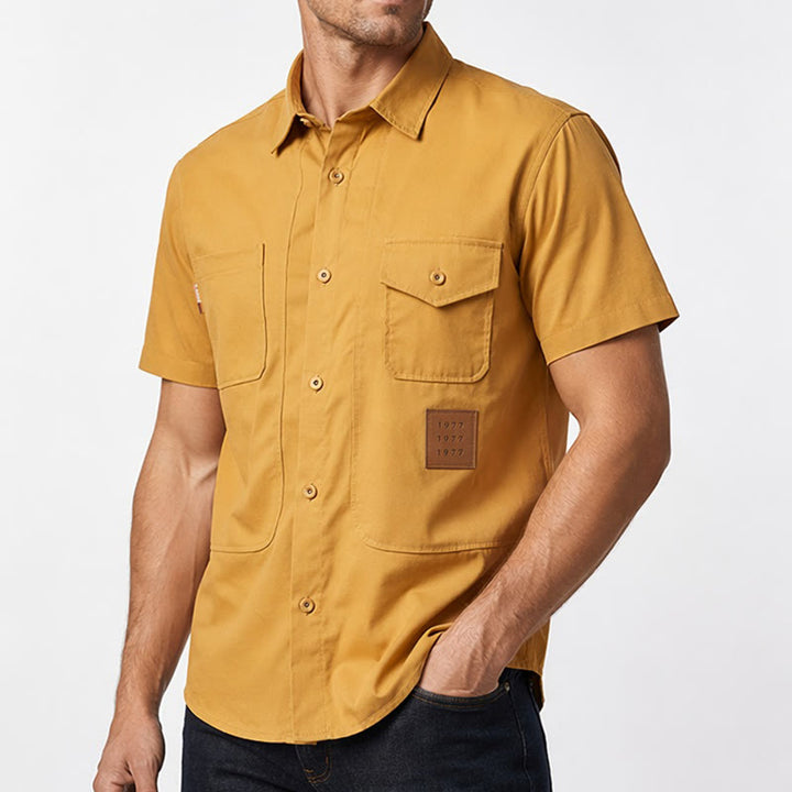 Chemise de travail City Boy pour homme avec écusson rétro - image 3