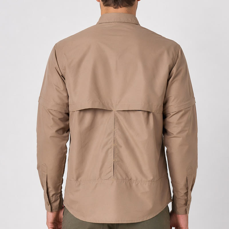 Chemise de travail tactique convertible à manches amovibles pour homme - image 2