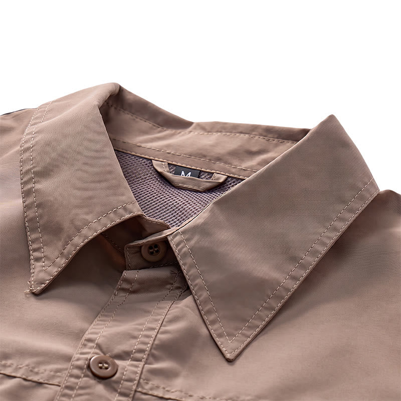 Chemise de travail tactique convertible à manches amovibles pour homme - image 7