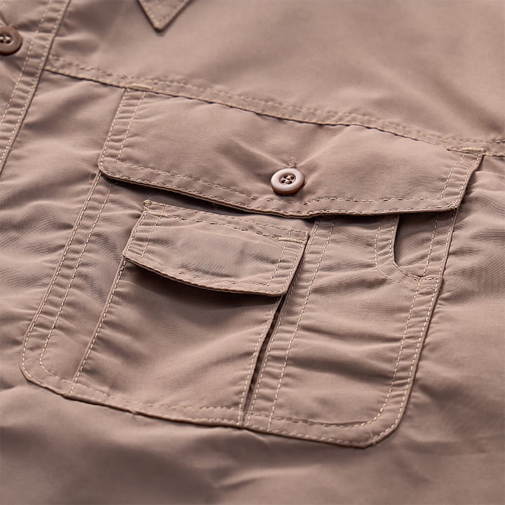 Chemise de travail tactique convertible à manches amovibles pour homme - image 9