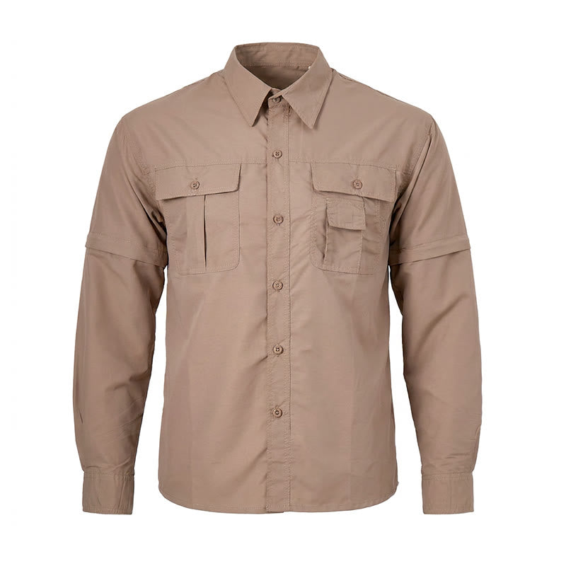 Chemise de travail tactique convertible à manches amovibles pour homme - image 12