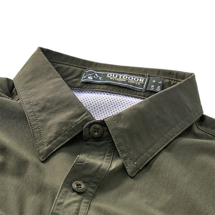 Chemise de travail multipoches d'été pour homme - image 7