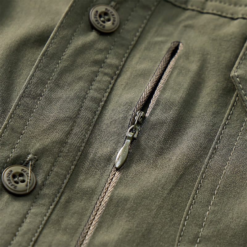 Chemise de travail multipoches d'été pour homme - image 8