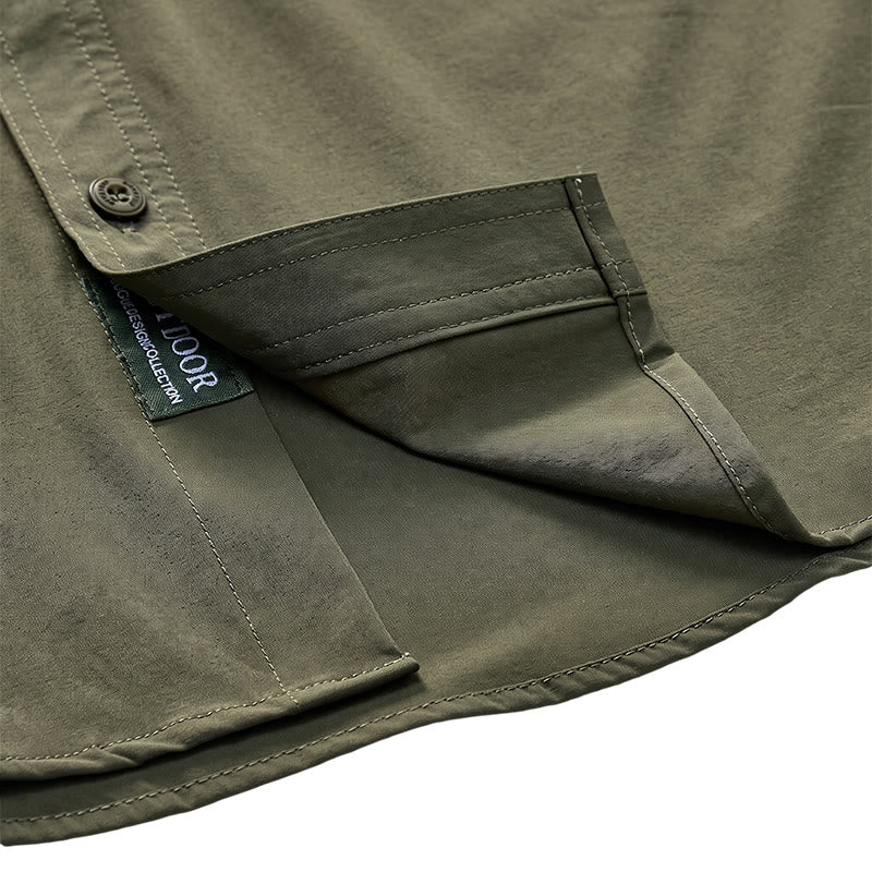 Chemise de travail multipoches d'été pour homme - image 9