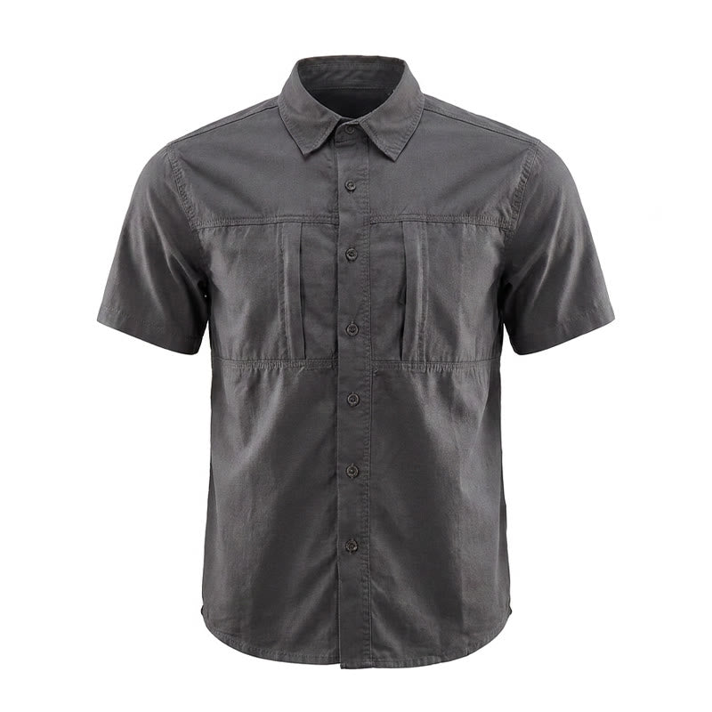 Chemise de travail utilitaire pour homme avec poches zippées verticales - image 12