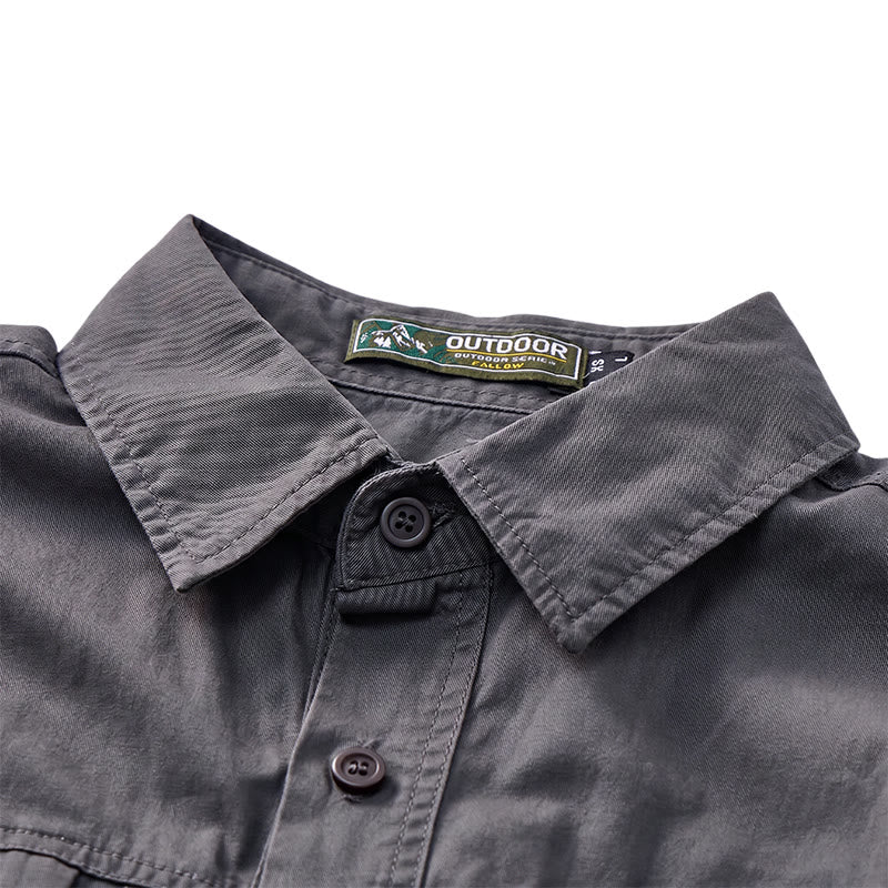 Chemise de travail utilitaire pour homme avec poches zippées verticales - image 7
