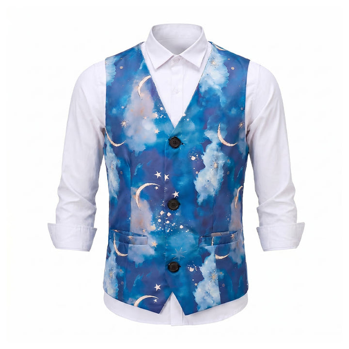 Gilet de costume imprimé Nuit étoilée pour homme - image 10