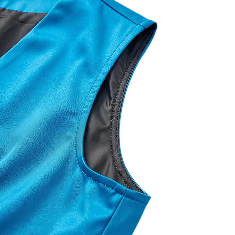 Gilet de costume homme à imprimé abstrait et blocs de couleur - image 8