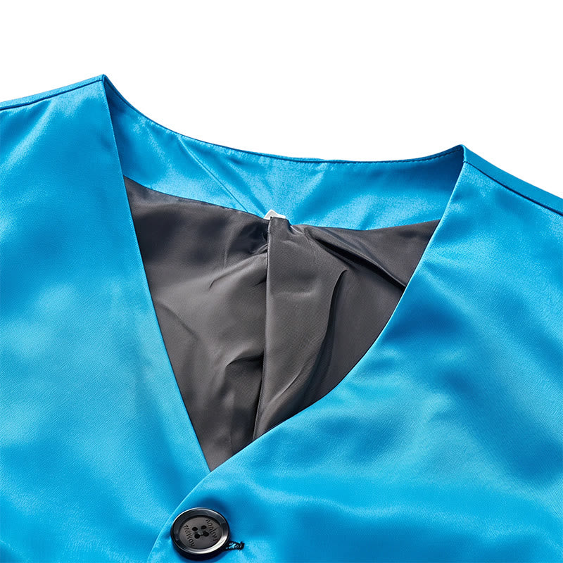 Gilet de costume homme à imprimé abstrait et blocs de couleur - image 4