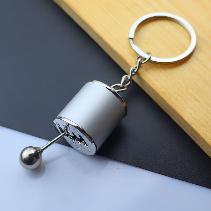 Collection de porte-clés au design de pièces automobiles modernes miniatures - Changement de vitesse argenté - image 0