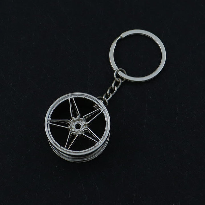 Collection de porte-clés au design de pièces automobiles modernes miniatures - Grande Roue d'Argent - image 13