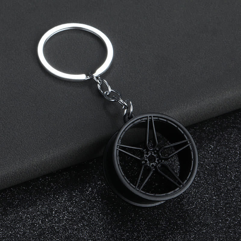 Collection de porte-clés au design de pièces automobiles modernes miniatures - Grande Roue Noire - image 10