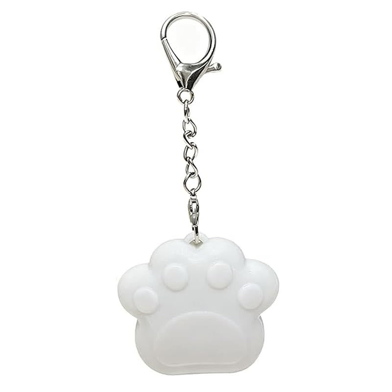 Lampe de sac LED portable rechargeable avec porte-clés - Griffe de chat blanc - image 5