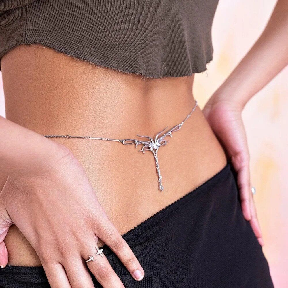 Chaîne de taille féerique bohème à strass pour femme - image 4