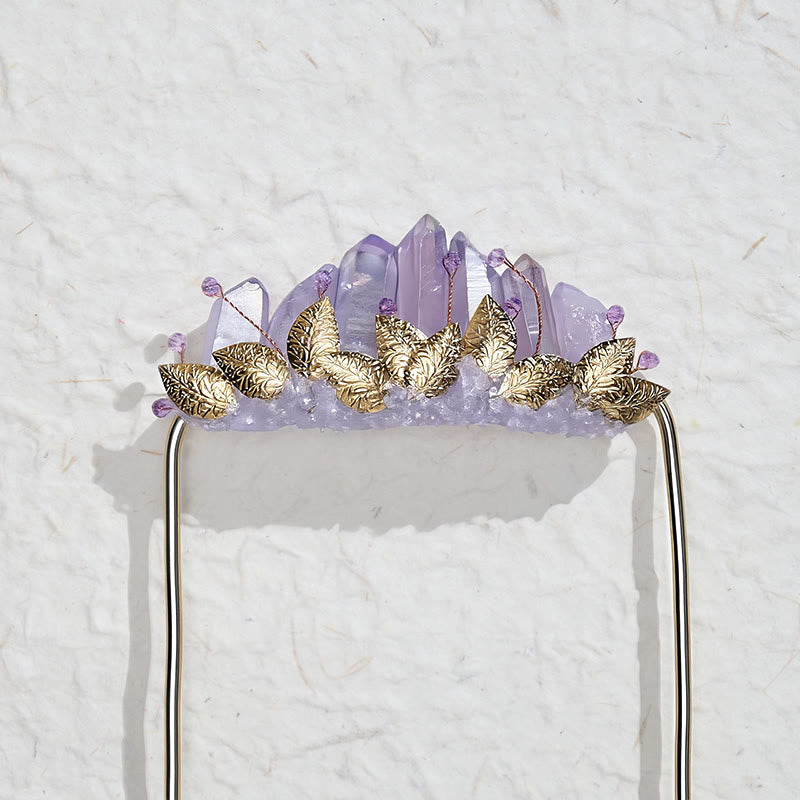 Broche de pochette en cristal naturel fait main - image 7