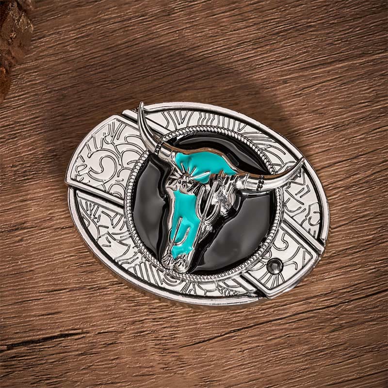 Ceinture en cuir avec boucle de couteau pliant caché Desert Spirit Bull à faire soi-même - image 10