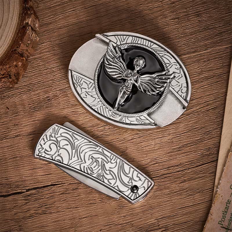 Ceinture en cuir avec boucle de couteau pliant caché Fallen Angel à faire soi-même - image 10
