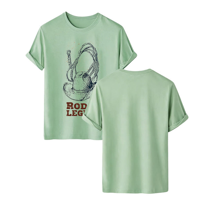 T-shirt western imprimé chapeau de cowboy et lasso, légende du rodéo - Vert - 2XL - image 13