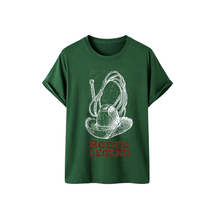 T-shirt western imprimé chapeau de cowboy et lasso, légende du rodéo - image 5