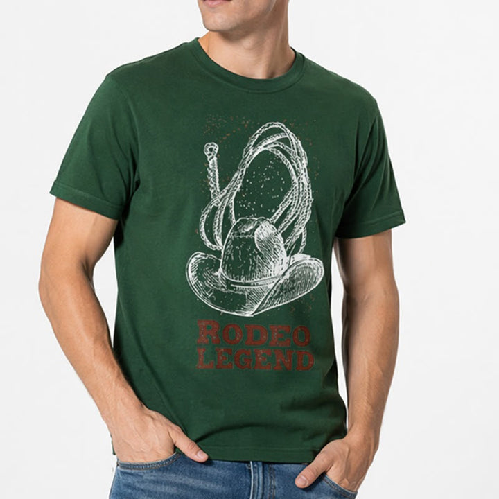 T-shirt western imprimé chapeau de cowboy et lasso, légende du rodéo - image 4
