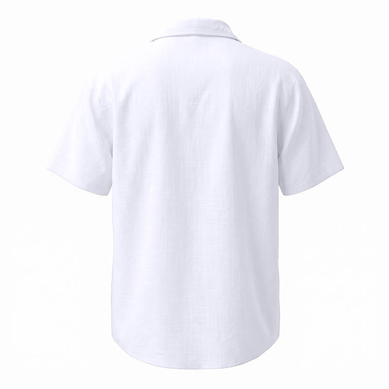 Chemises homme en pur coton uni, décontractées pour le bureau, couleur unie - image 13