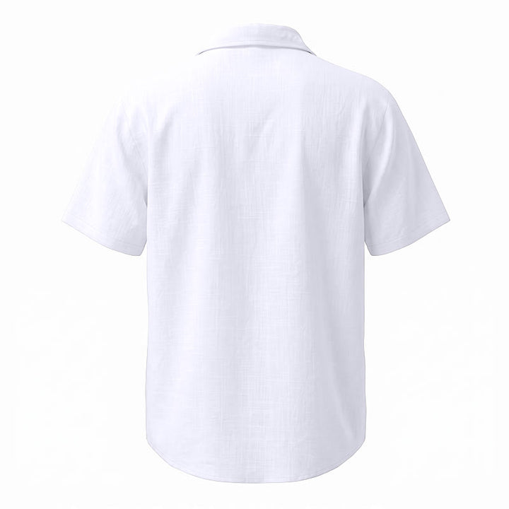 Chemises homme en pur coton uni, décontractées pour le bureau, couleur unie - image 13