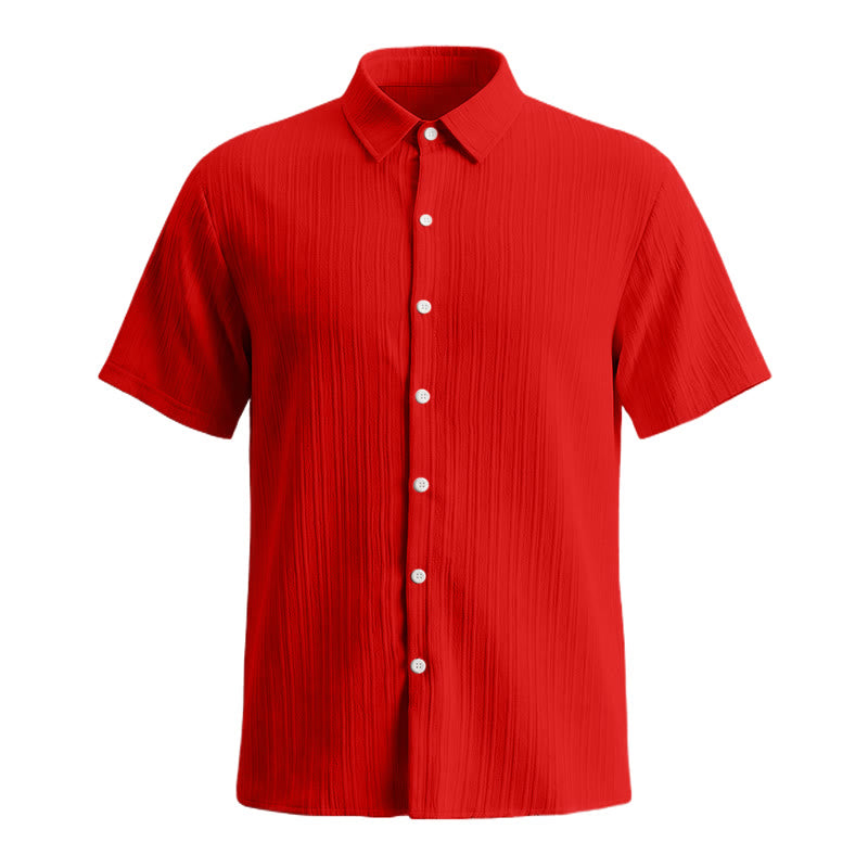 Chemise décontractée en jacquard rayé coton et lin pour homme - image 28