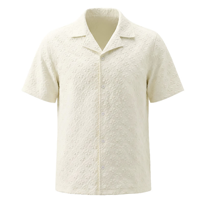 Chemise légère décontractée pour homme, col cubain, en polyester - image 4