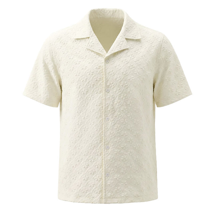 Chemise légère décontractée pour homme, col cubain, en polyester - image 4